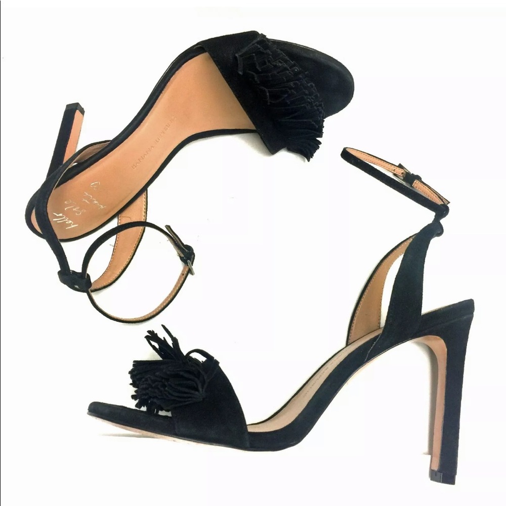 NWT Banana Republic black suede High Heels